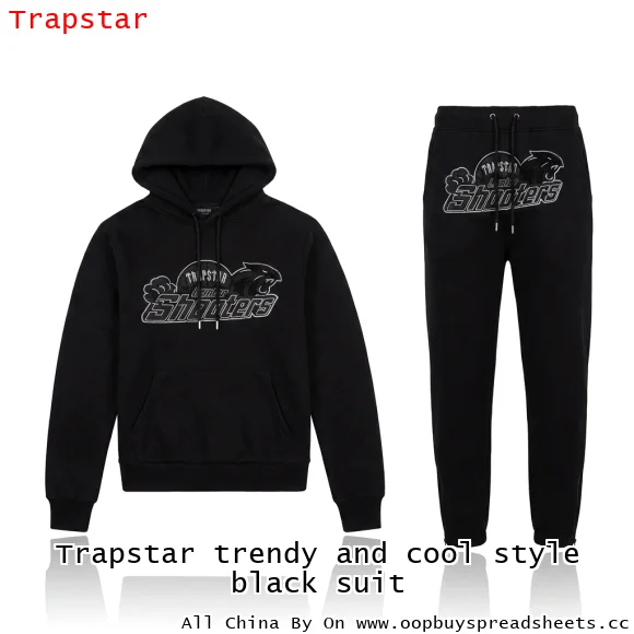 Trapstar trendy and cool style black suit