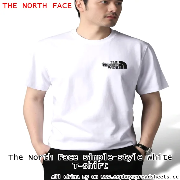 The North Face simple-style white T-shirt