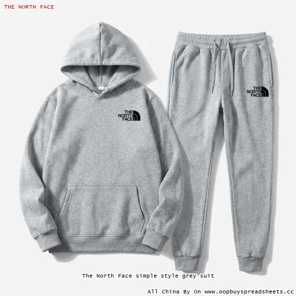 The North Face simple style grey suit