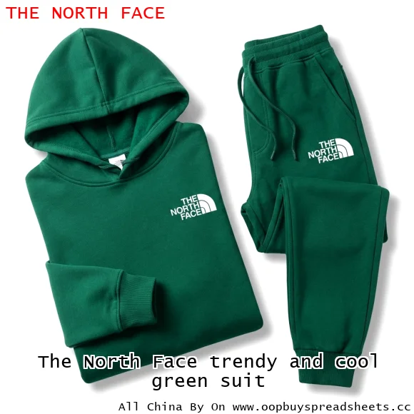 The North Face trendy and cool green suit
