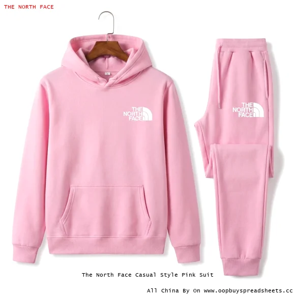 The North Face Casual Style Pink Suit