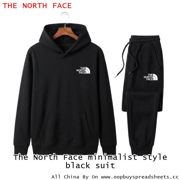 The North Face minimalist style black suit