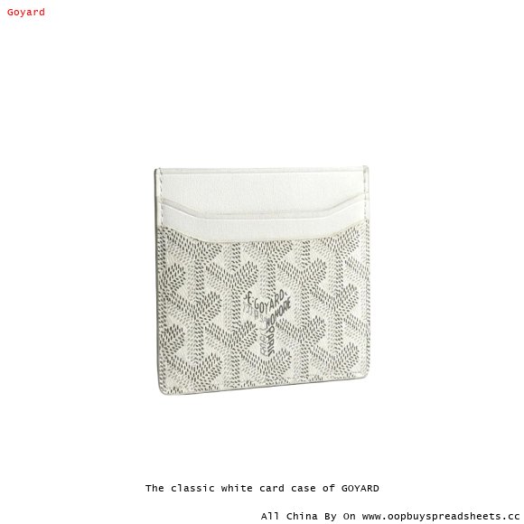 The classic white card case of GOYARD