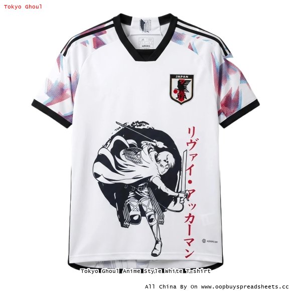 Tokyo Ghoul Anime Style White T-shirt
