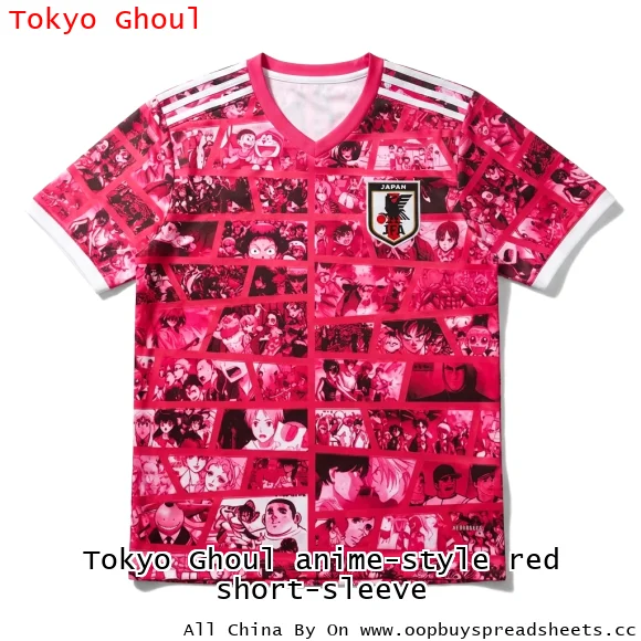 Tokyo Ghoul anime-style red short-sleeve