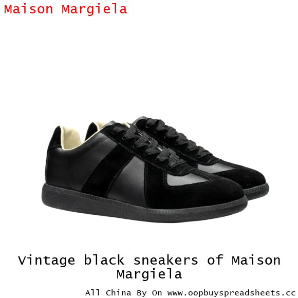 Vintage black sneakers of Maison Margiela