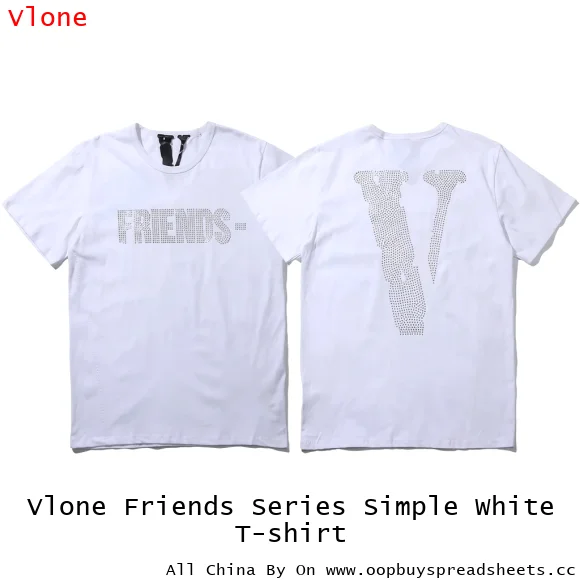 Vlone Friends Series Simple White T-shirt