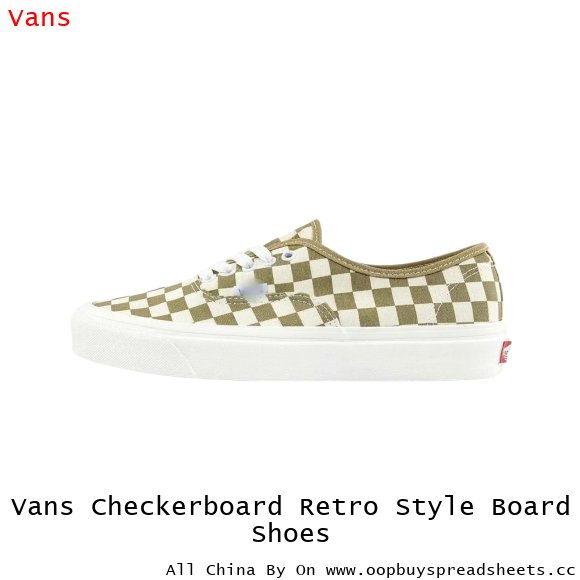 Vans Checkerboard Retro Style Board Shoes