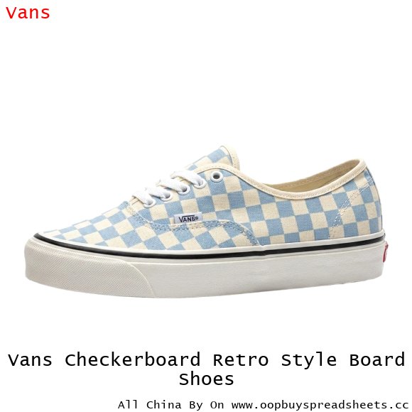 Vans Checkerboard Retro Style Board Shoes