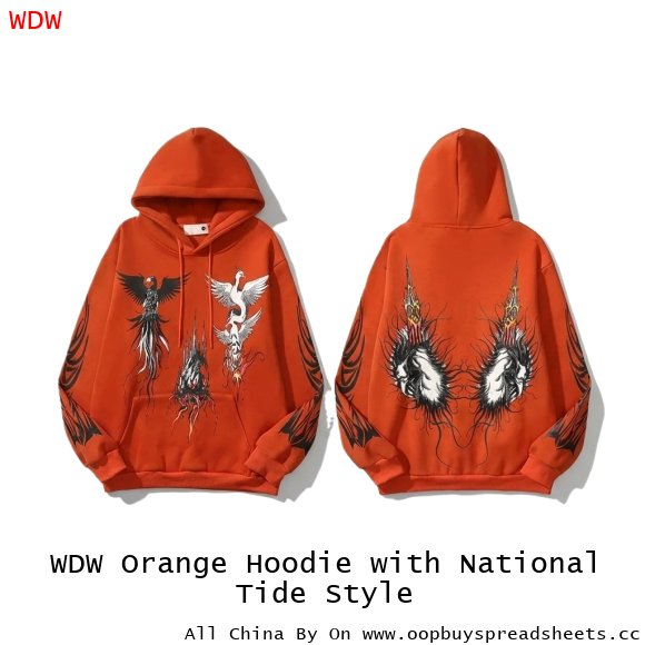 WDW Orange Hoodie with National Tide Style