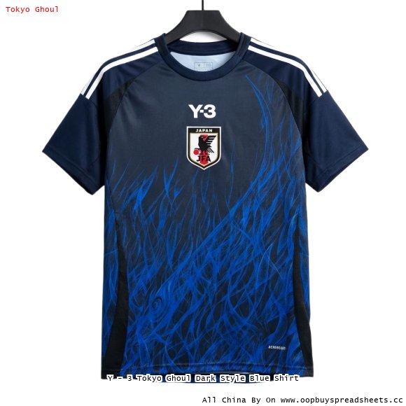 Y - 3 Tokyo Ghoul Dark Style Blue Shirt