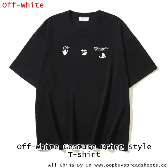 Off-White Gesture Print Style T-shirt