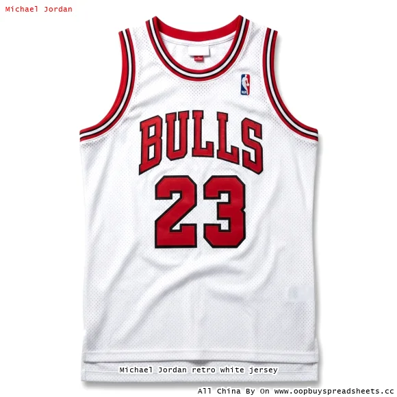 Michael Jordan retro white jersey
