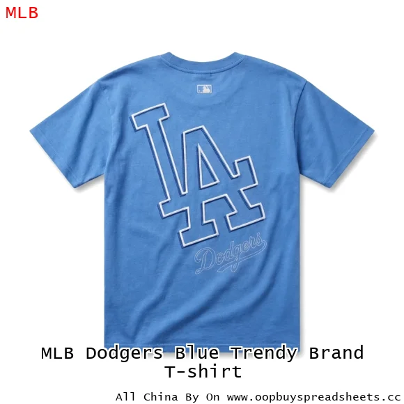 MLB Dodgers Blue Trendy Brand T-shirt