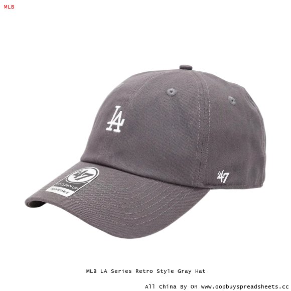 MLB LA Series Retro Style Gray Hat