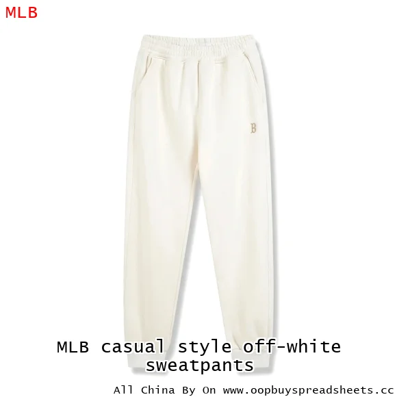 MLB casual style off-white sweatpants