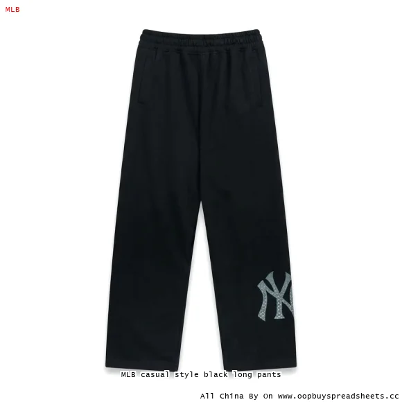 MLB casual style black long pants
