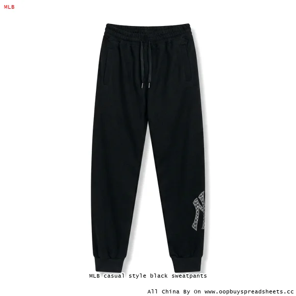 MLB casual style black sweatpants