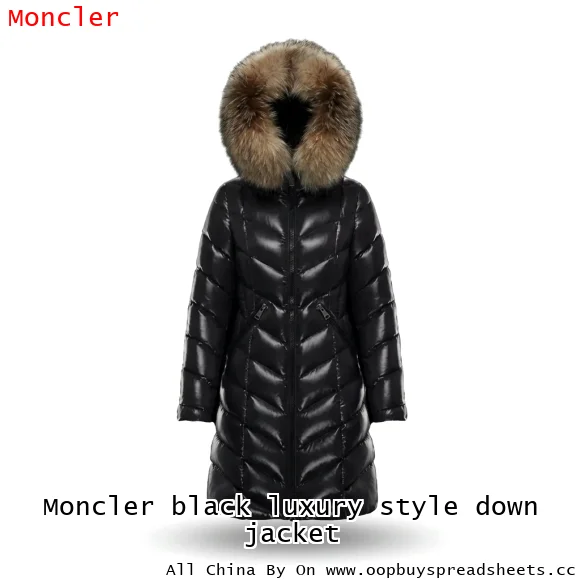 Moncler black luxury style down jacket