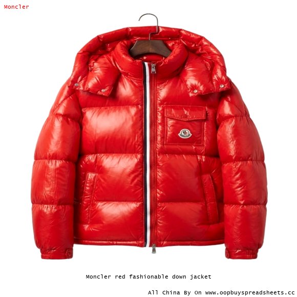Moncler red fashionable down jacket