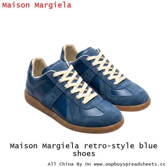 Maison Margiela retro-style blue shoes