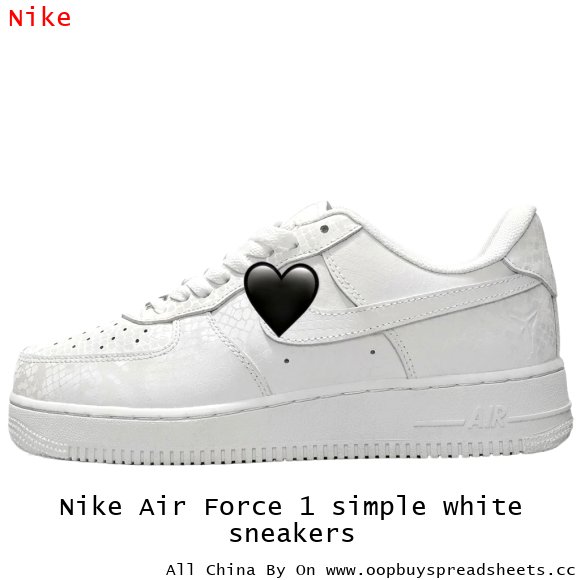 Nike Air Force 1 simple white sneakers