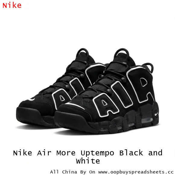 Nike Air More Uptempo Black and White