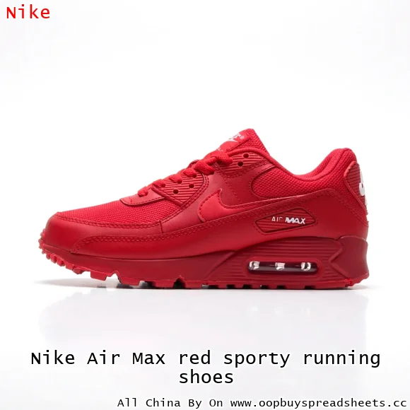 Nike Air Max red sporty running shoes