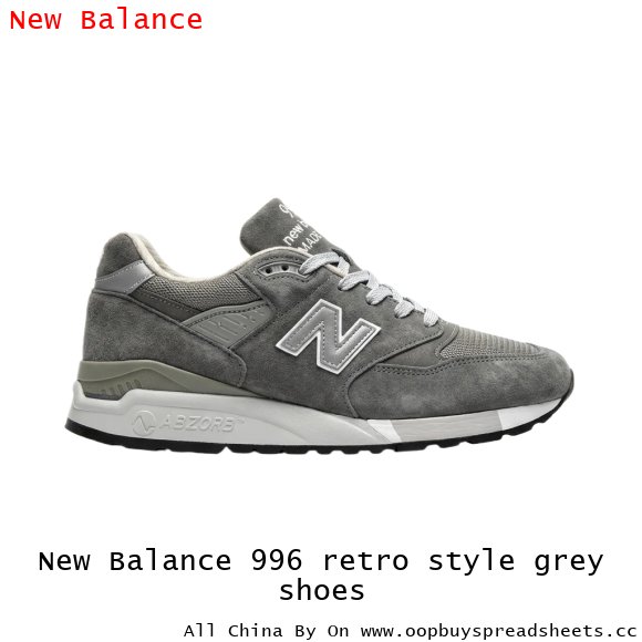 New Balance 996 retro style grey shoes