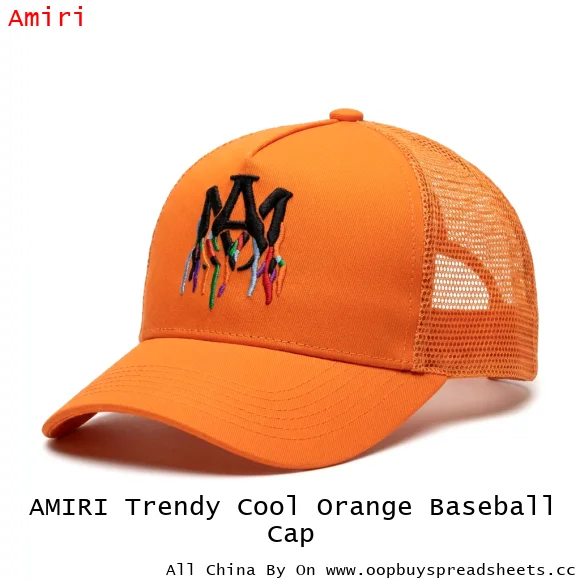 AMIRI Trendy Cool Orange Baseball Cap