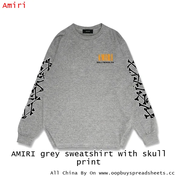 AMIRI grey sweatshirt with skull print