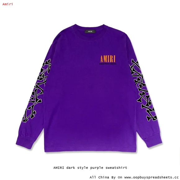 AMIRI dark style purple sweatshirt