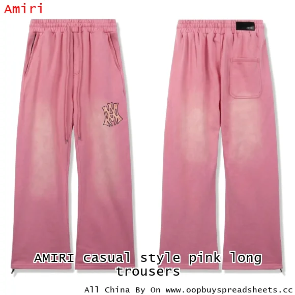 AMIRI casual style pink long trousers
