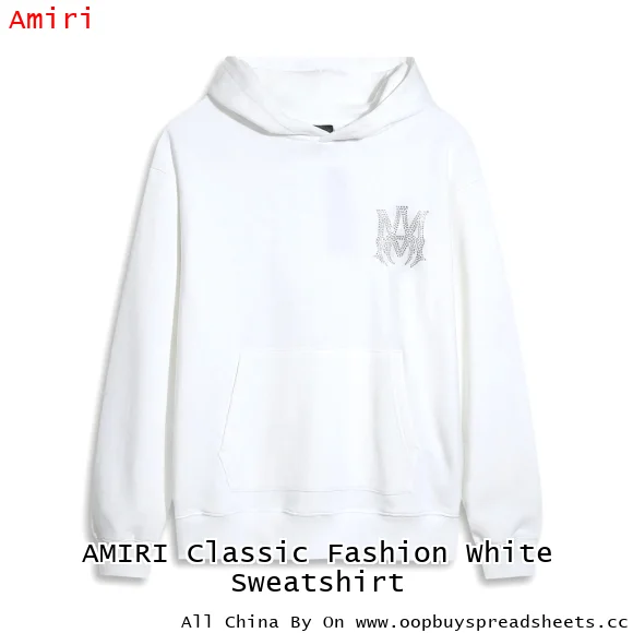 AMIRI Classic Fashion White Sweatshirt