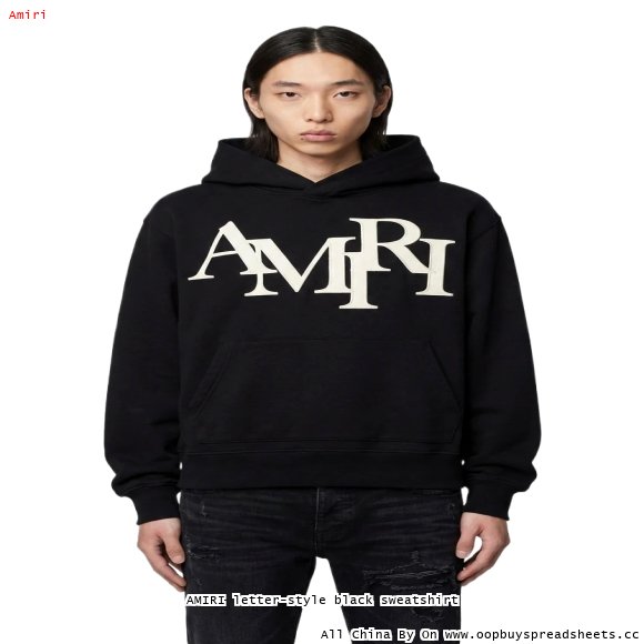 AMIRI letter-style black sweatshirt