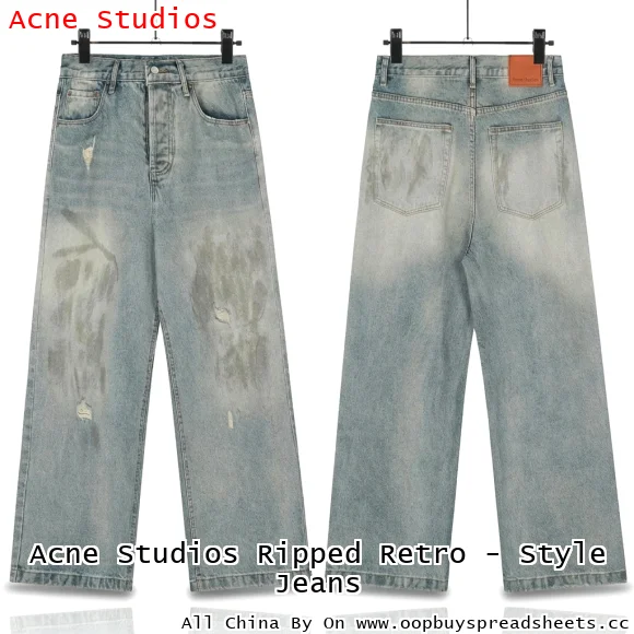Acne Studios Ripped Retro - Style Jeans