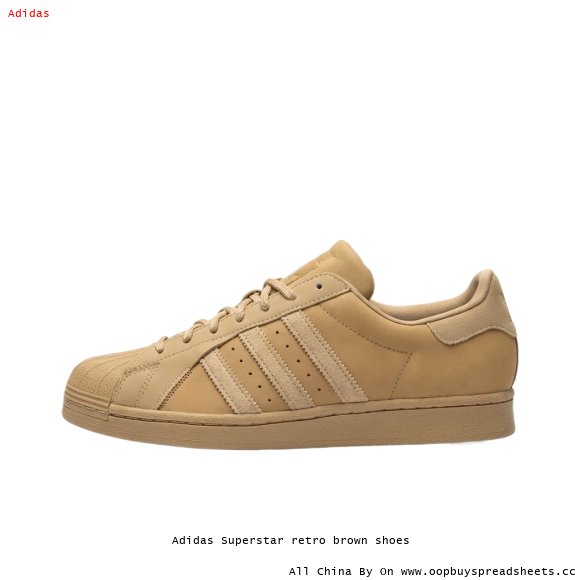 Adidas Superstar retro brown shoes