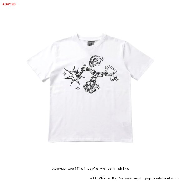 ADWYSD Graffiti Style White T-shirt