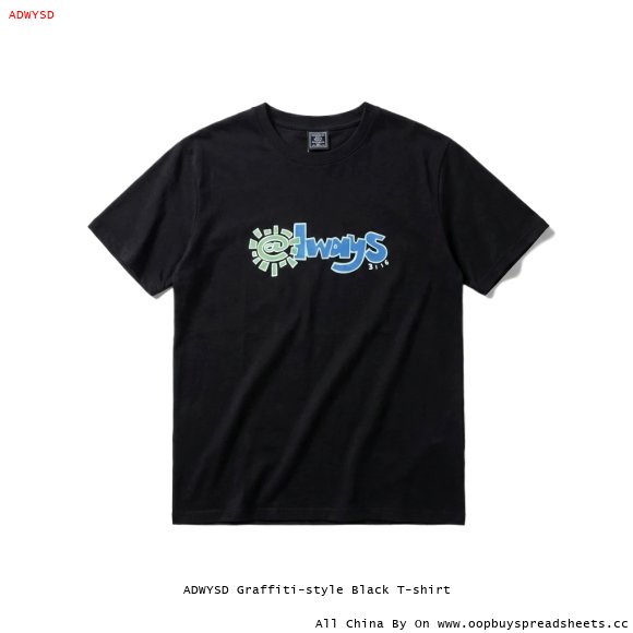 ADWYSD Graffiti-style Black T-shirt