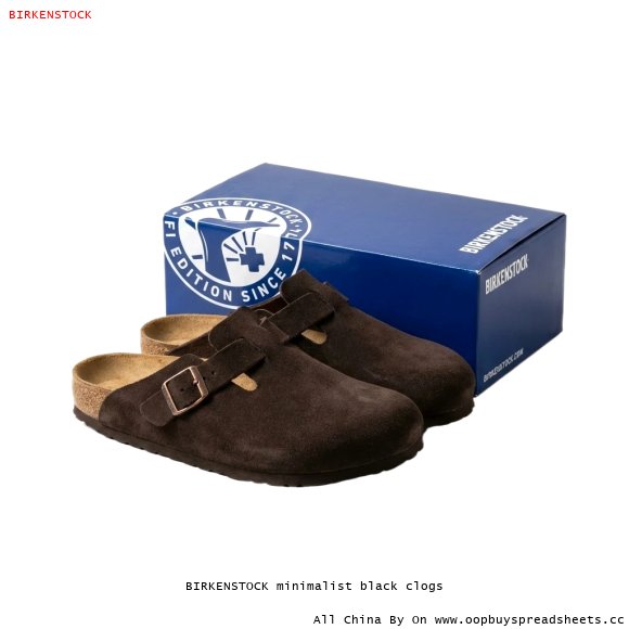 BIRKENSTOCK minimalist black clogs