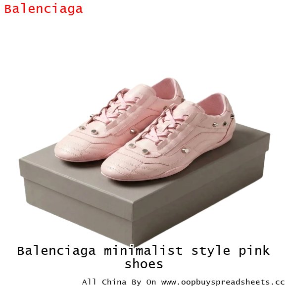 Balenciaga minimalist style pink shoes