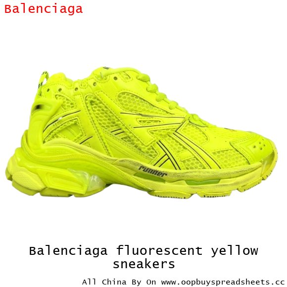 Balenciaga fluorescent yellow sneakers