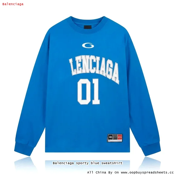 Balenciaga sporty blue sweatshirt