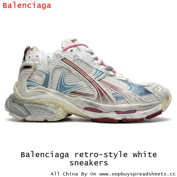 Balenciaga retro-style white sneakers