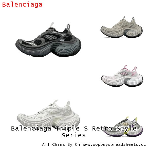 Balenciaga Triple S Retro Style Series