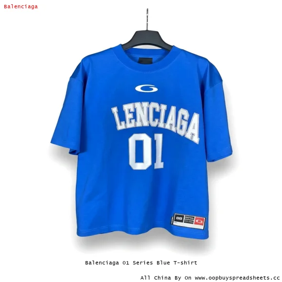 Balenciaga 01 Series Blue T-shirt
