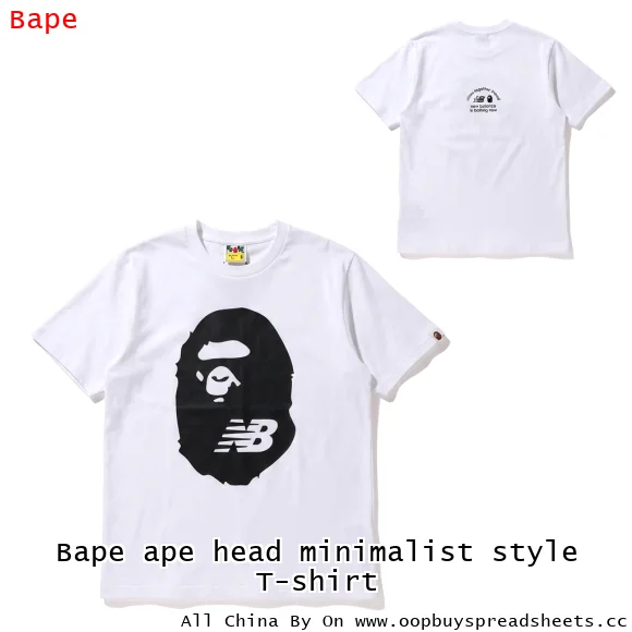Bape ape head minimalist style T-shirt