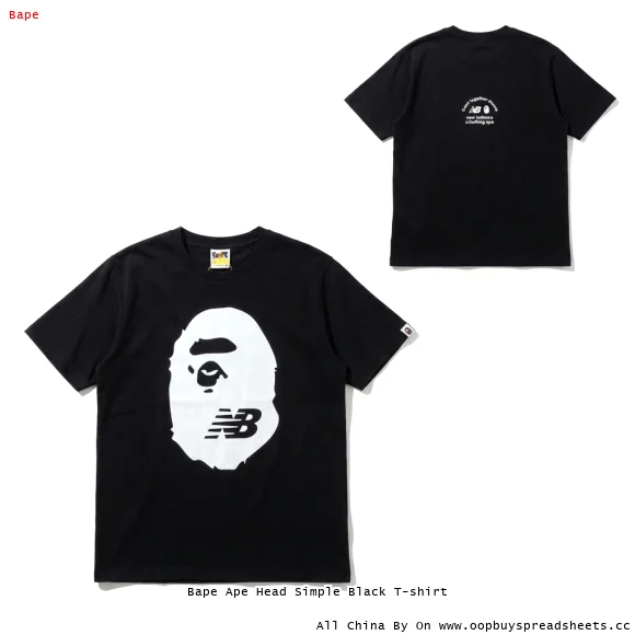 Bape Ape Head Simple Black T-shirt