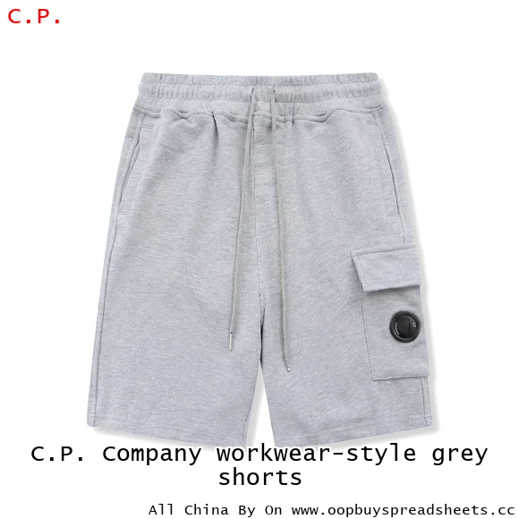C.P. Company workwear-style grey shorts