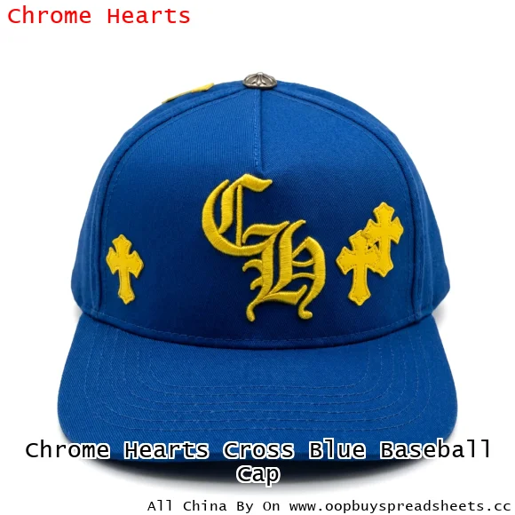 Chrome Hearts Cross Blue Baseball Cap